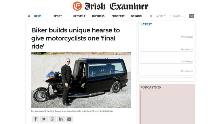 Ride In Peace on the Irish Examiner