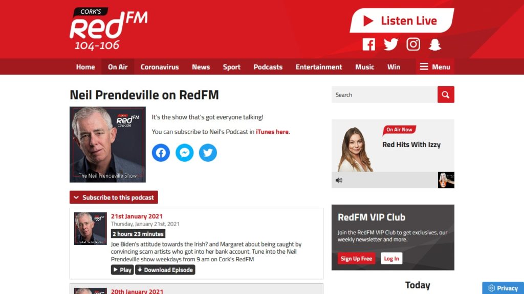 Ride In Peace on RedFM with Neil Prendeville